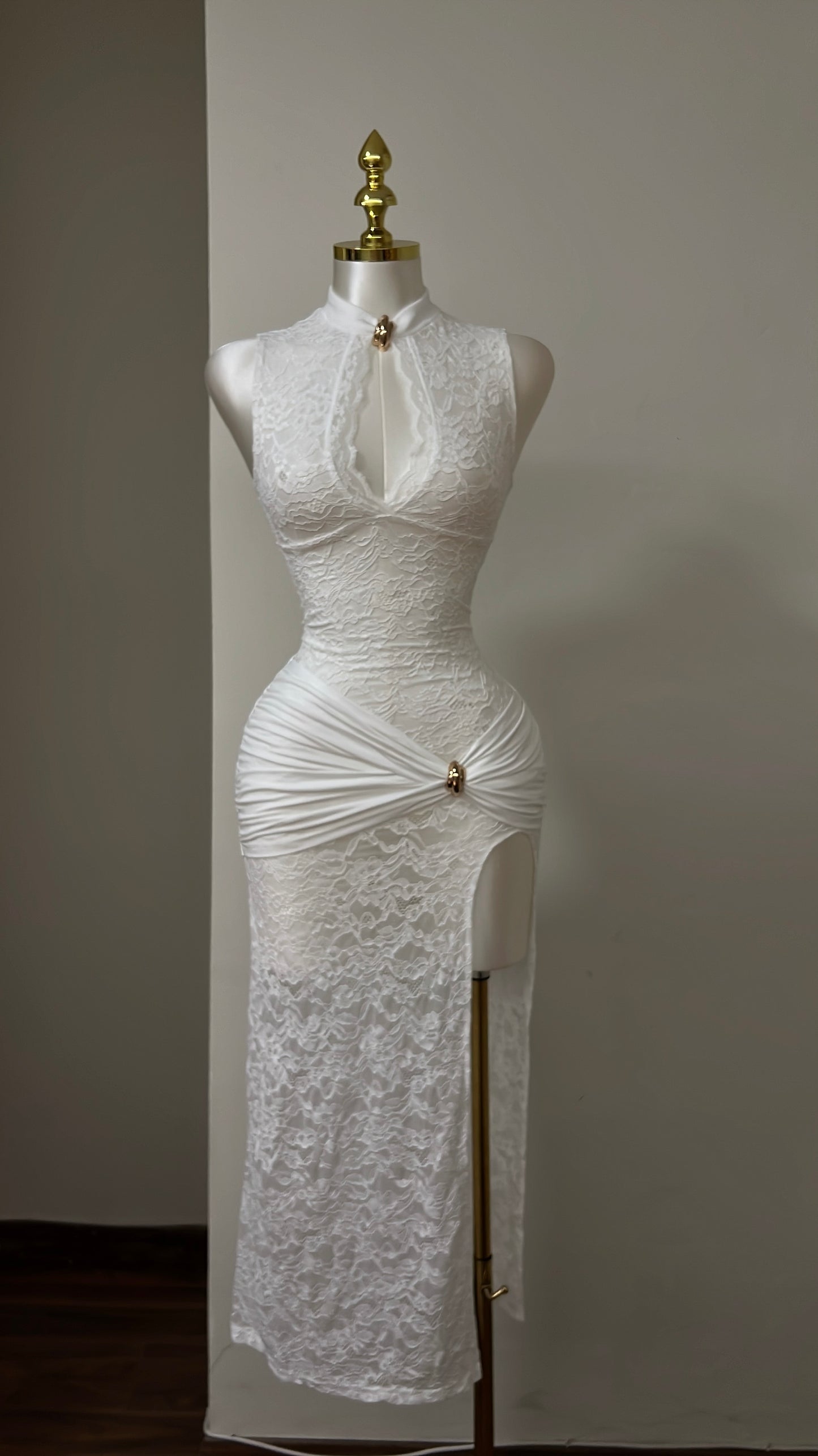 Swan Lace Maxi Dress