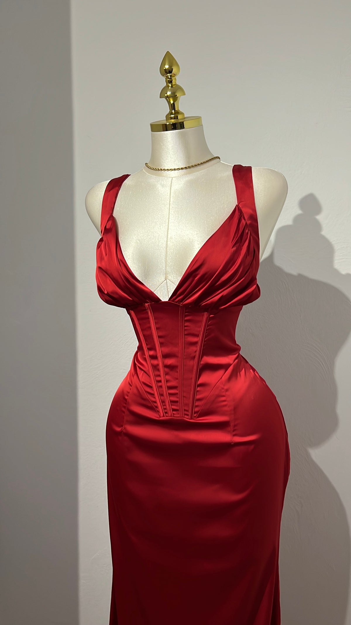 A Red Maxi Dress