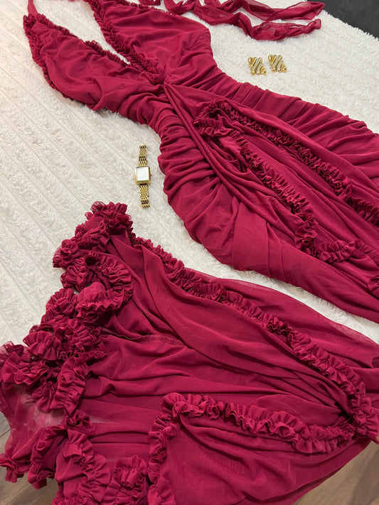 A Wine Red Maxi