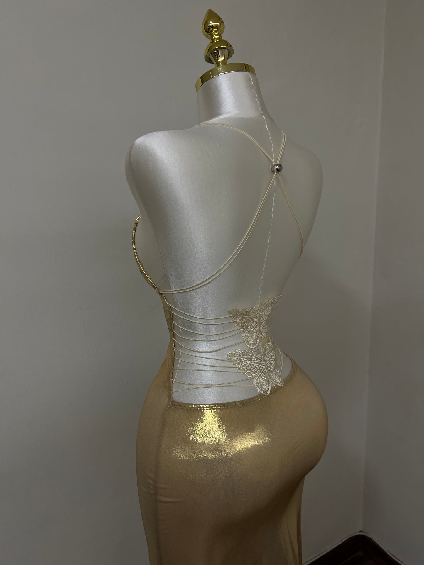 Golden Butterfly Maxi Dress