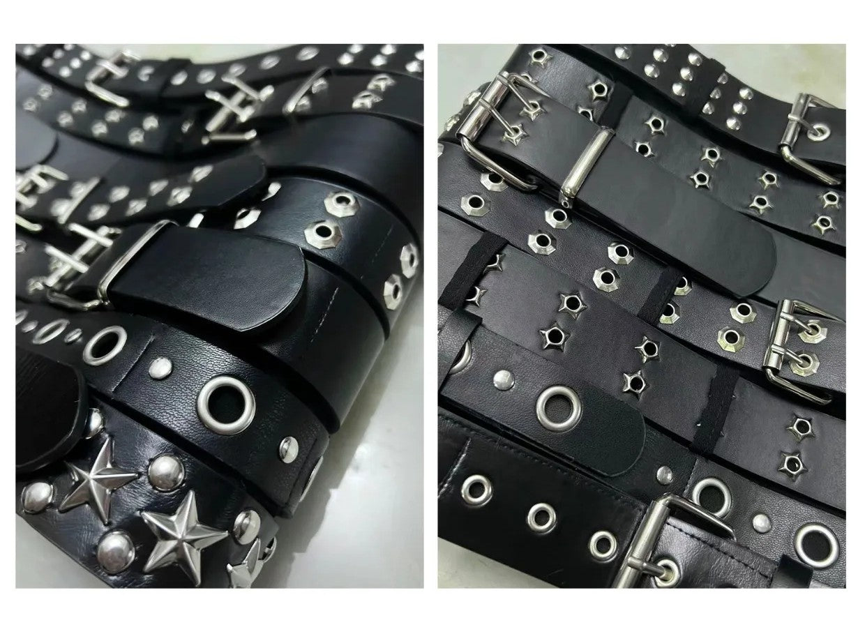 Steampunk PU Leather Mini Skirt