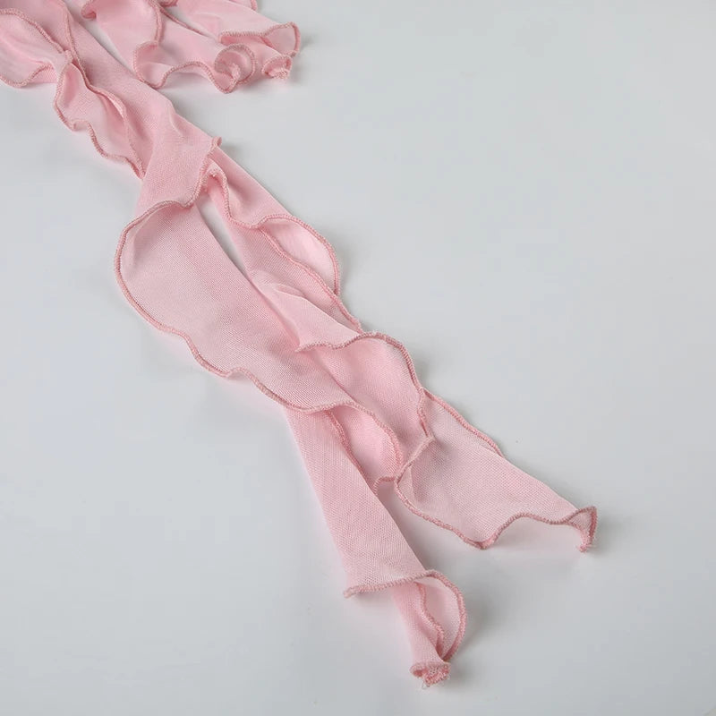 Fairycore Pink Ruffle Skirt