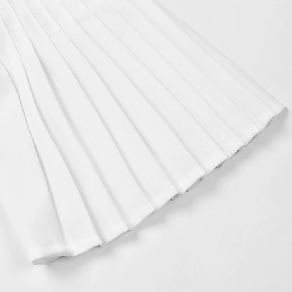 Elegant White Pleated Blouse