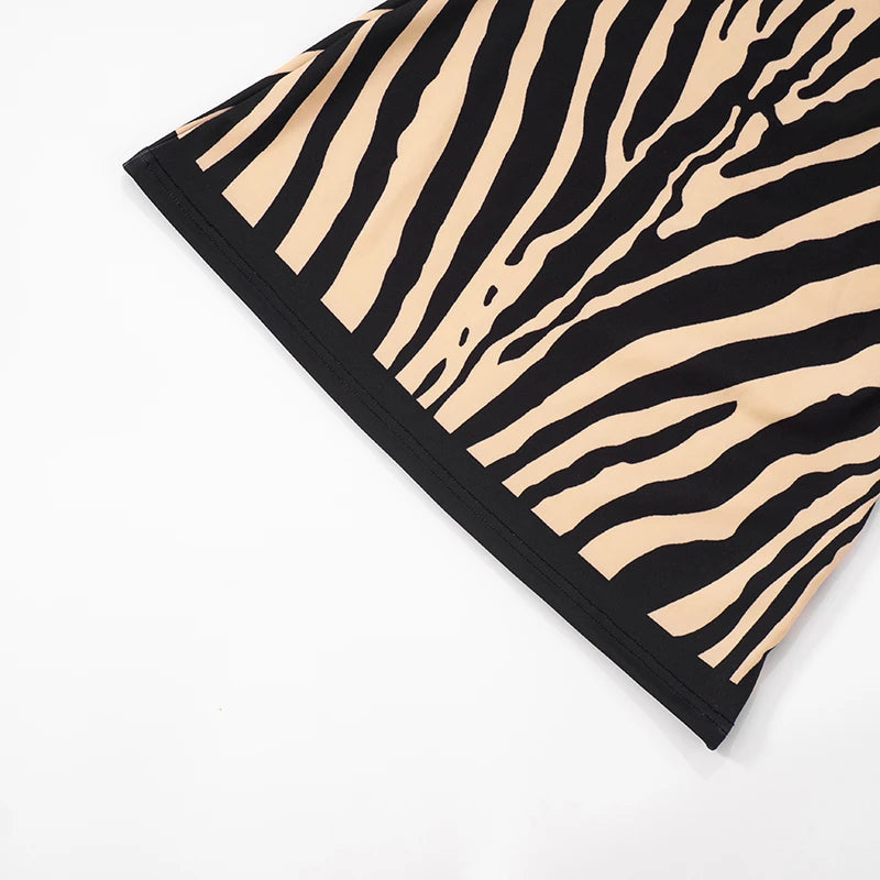 Zebra Print Ultra Short Dress