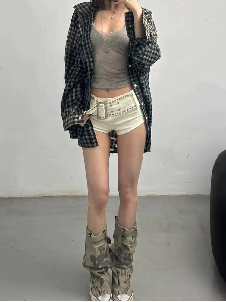 Vintage White Denim Cutoffs