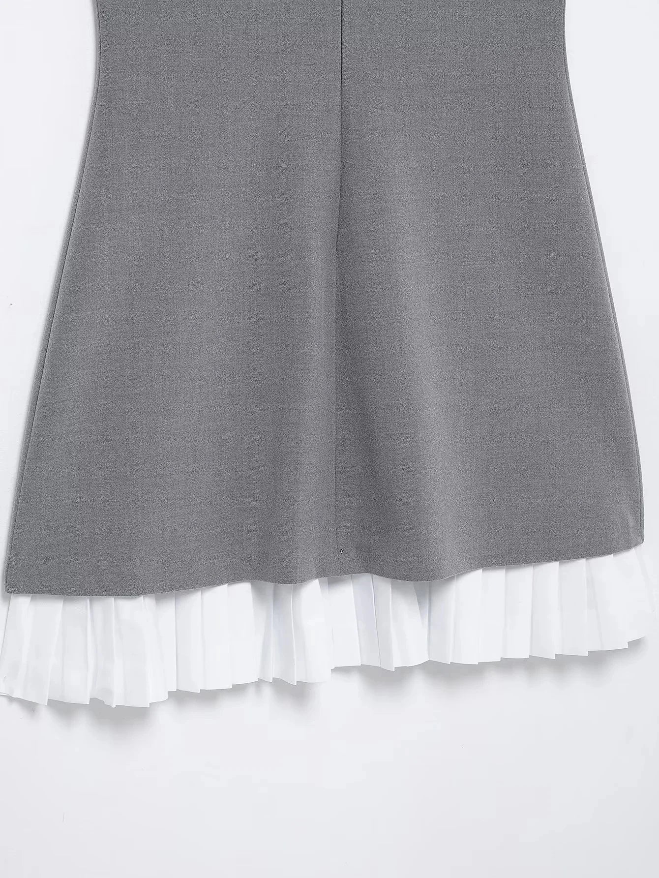 Gray Sleeveless O-Neck Mini Dress