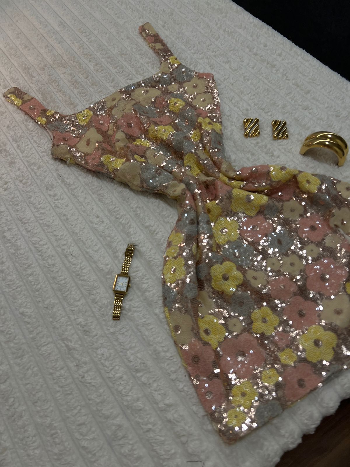 Blossom Glow Sequin Mini Dress
