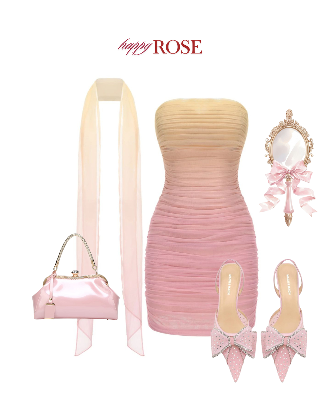 Two-Piece Mini Dress and Scarf