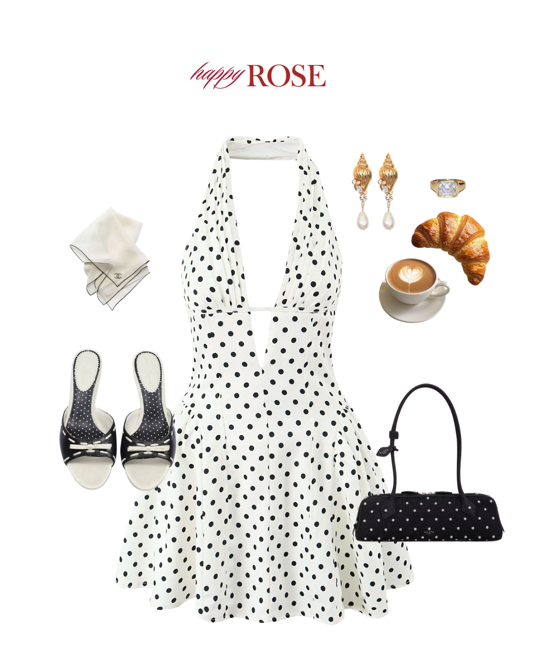 French Retro Backless Dress