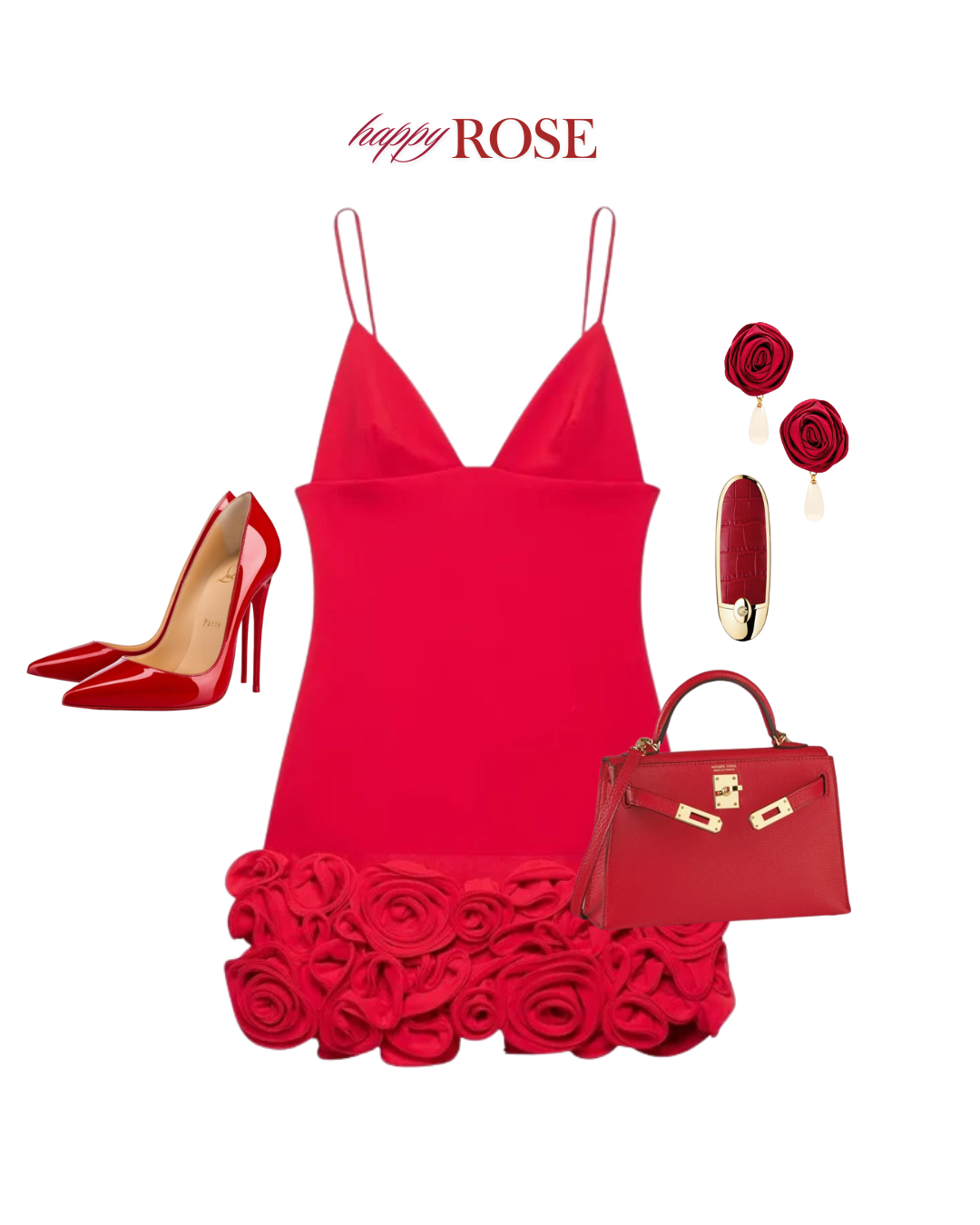Red Rose Mini Dress