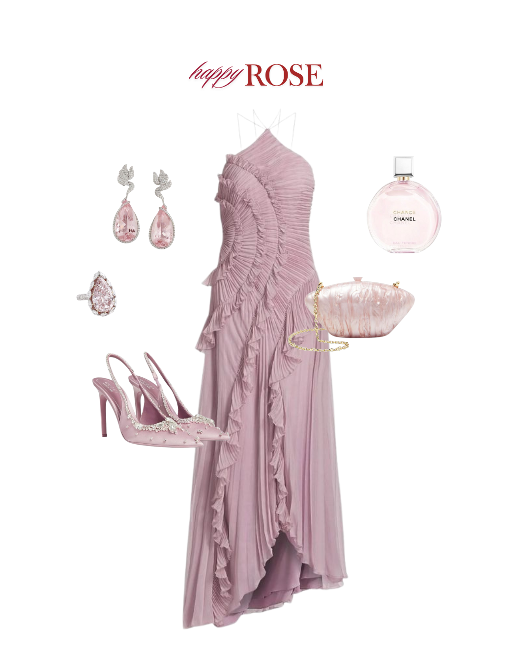 Lotus Edge Chiffon Maxi Dress