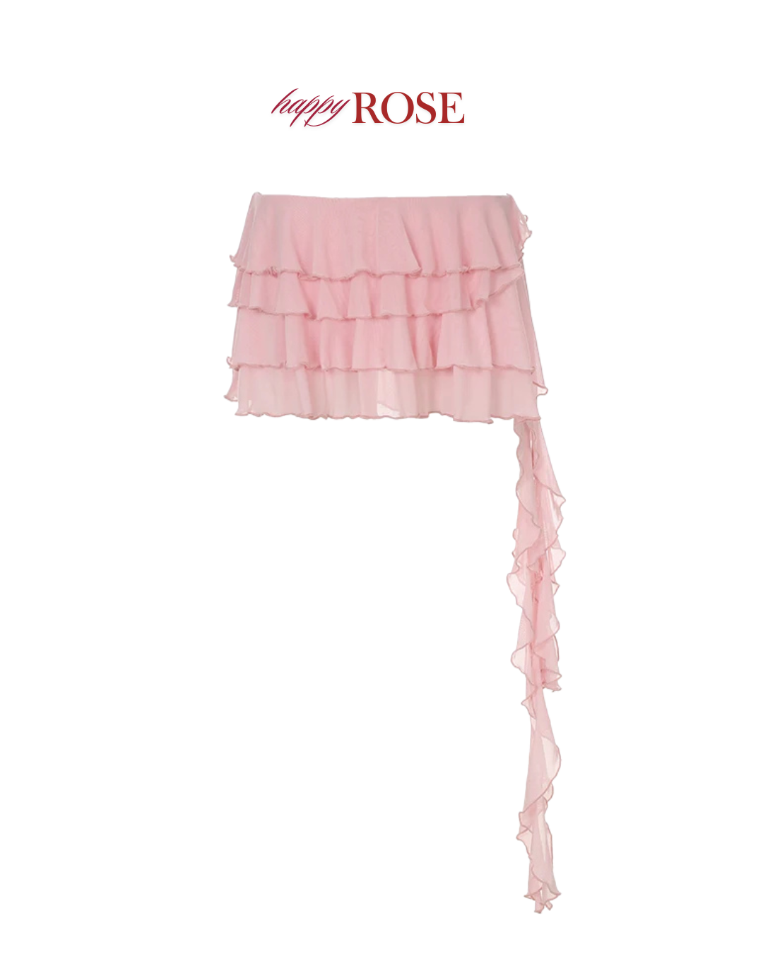 Fairycore Pink Ruffle Skirt