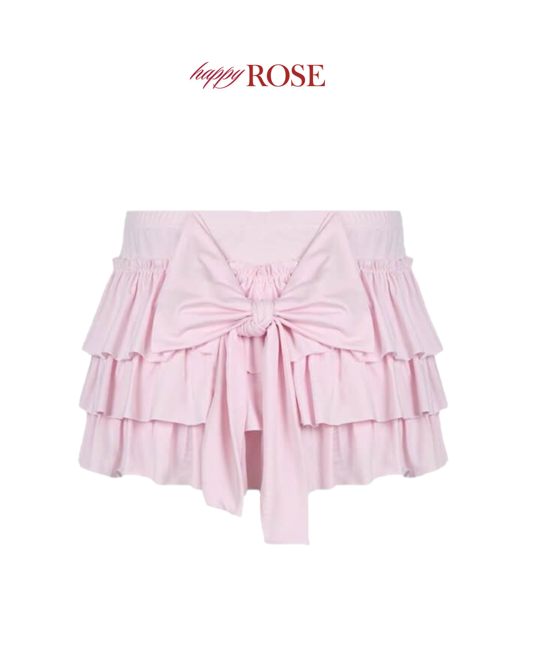Bow Sweet Low-Waist Mini Skirt – Pink