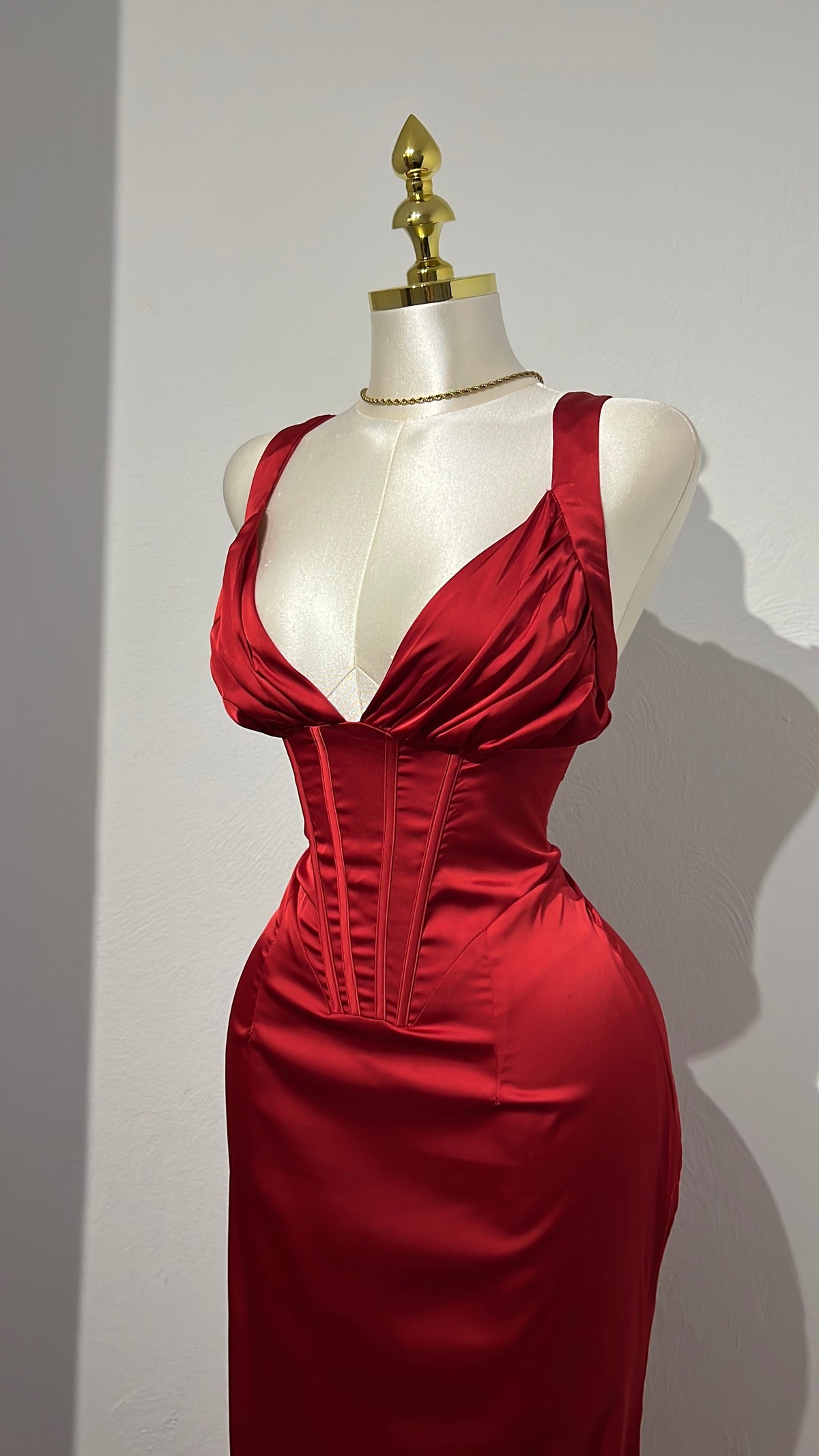 A Red Maxi Dress