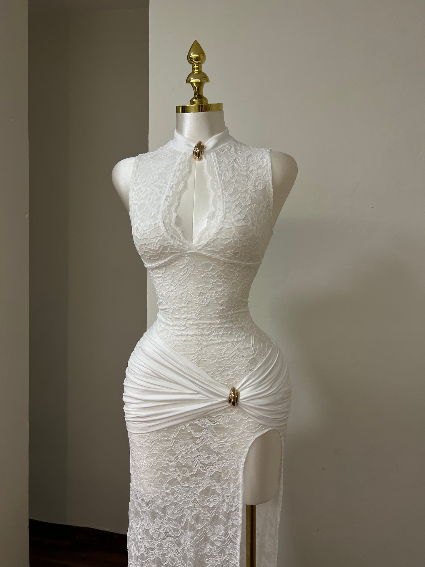 Swan Lace Maxi Dress
