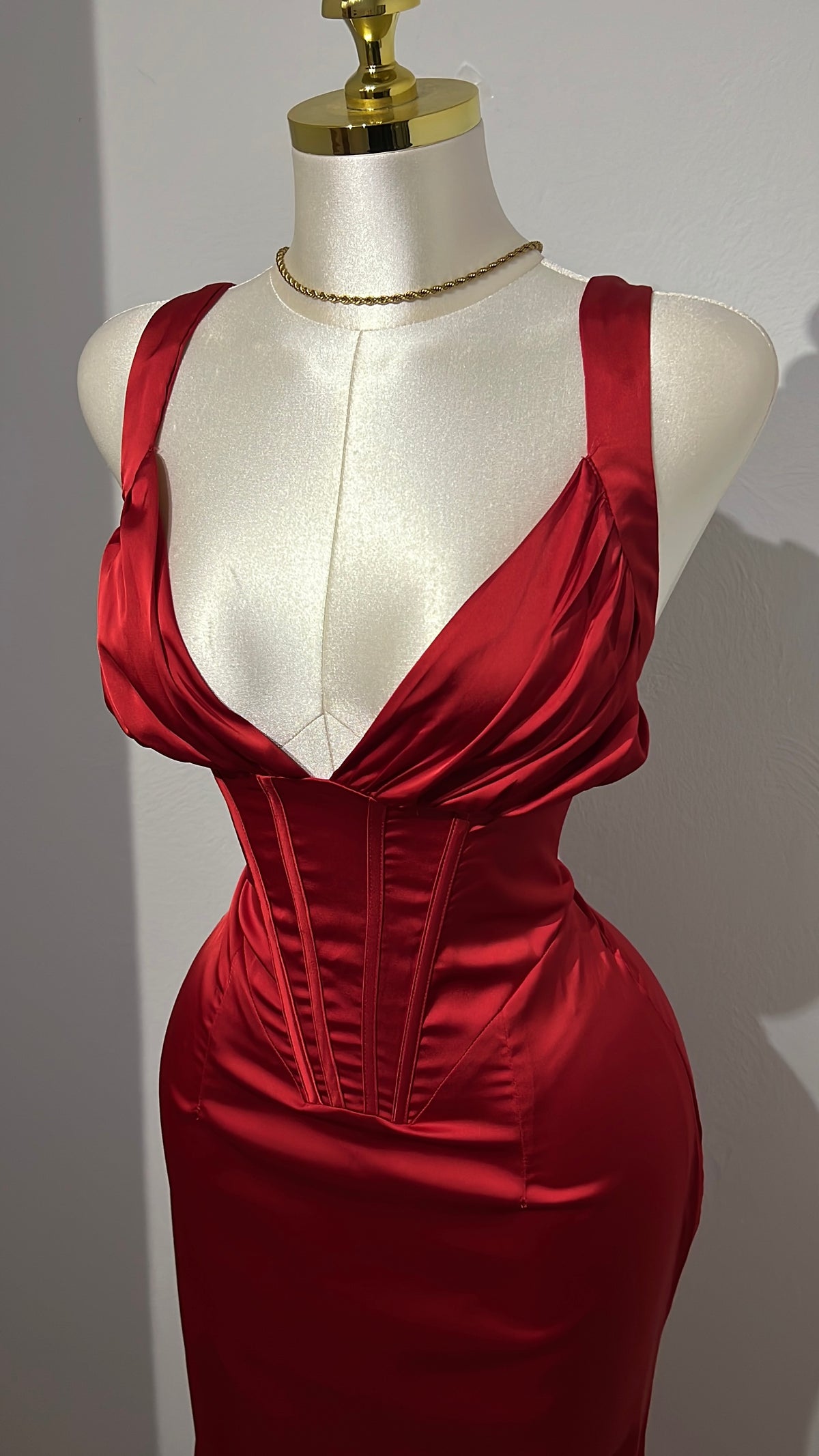 A Red Maxi Dress