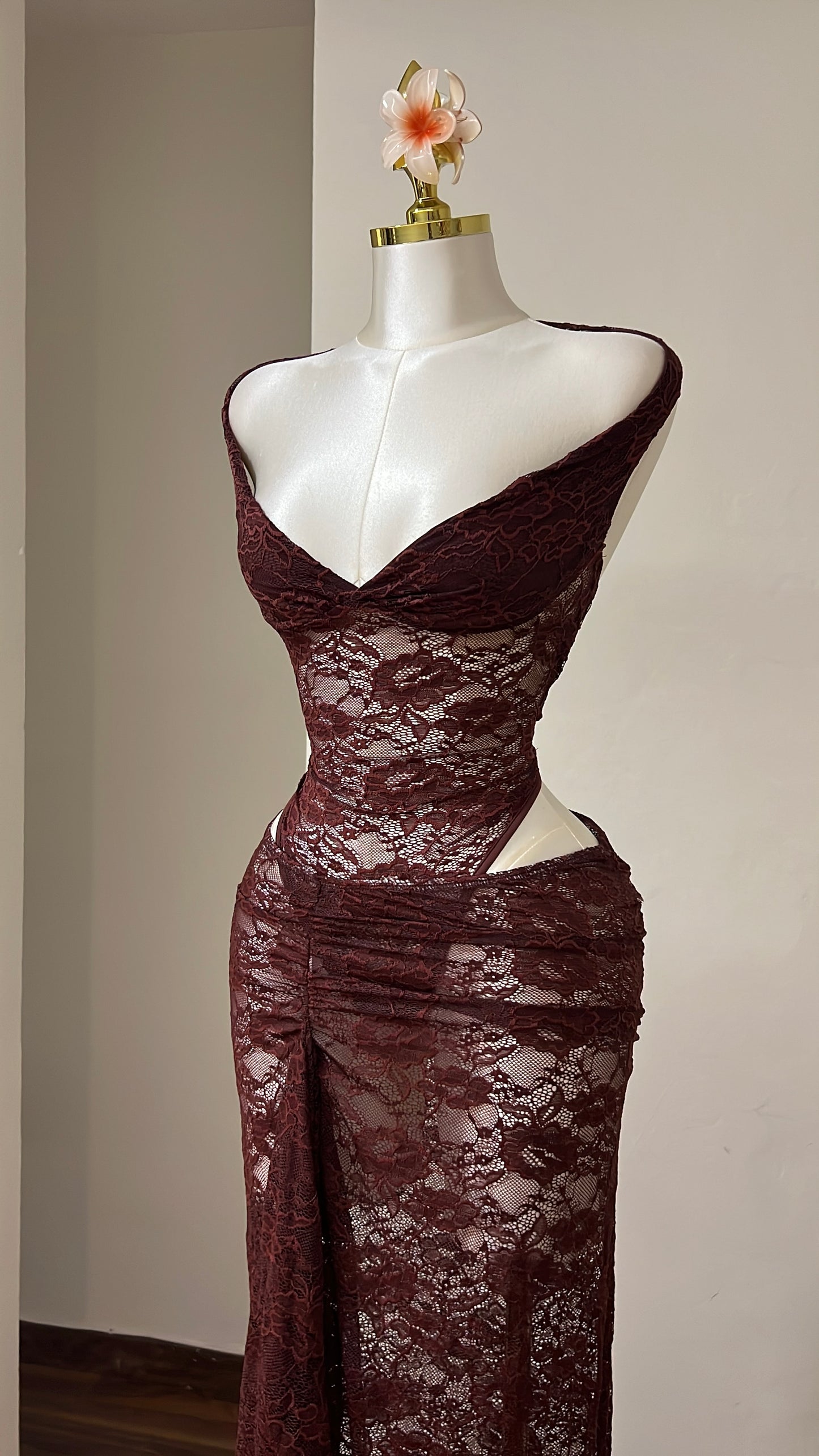 Chocolate Lace Set