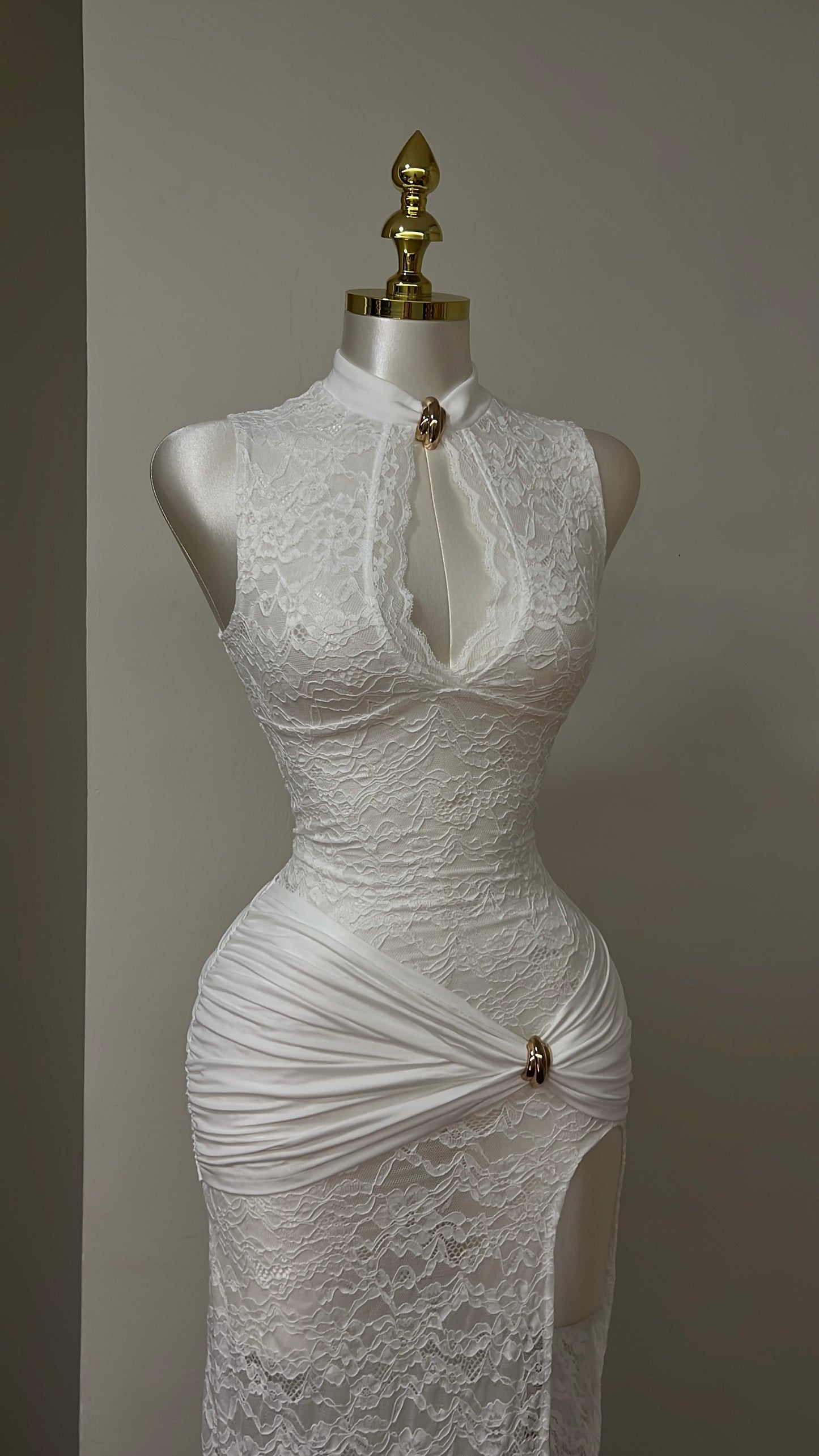 Swan Lace Maxi Dress