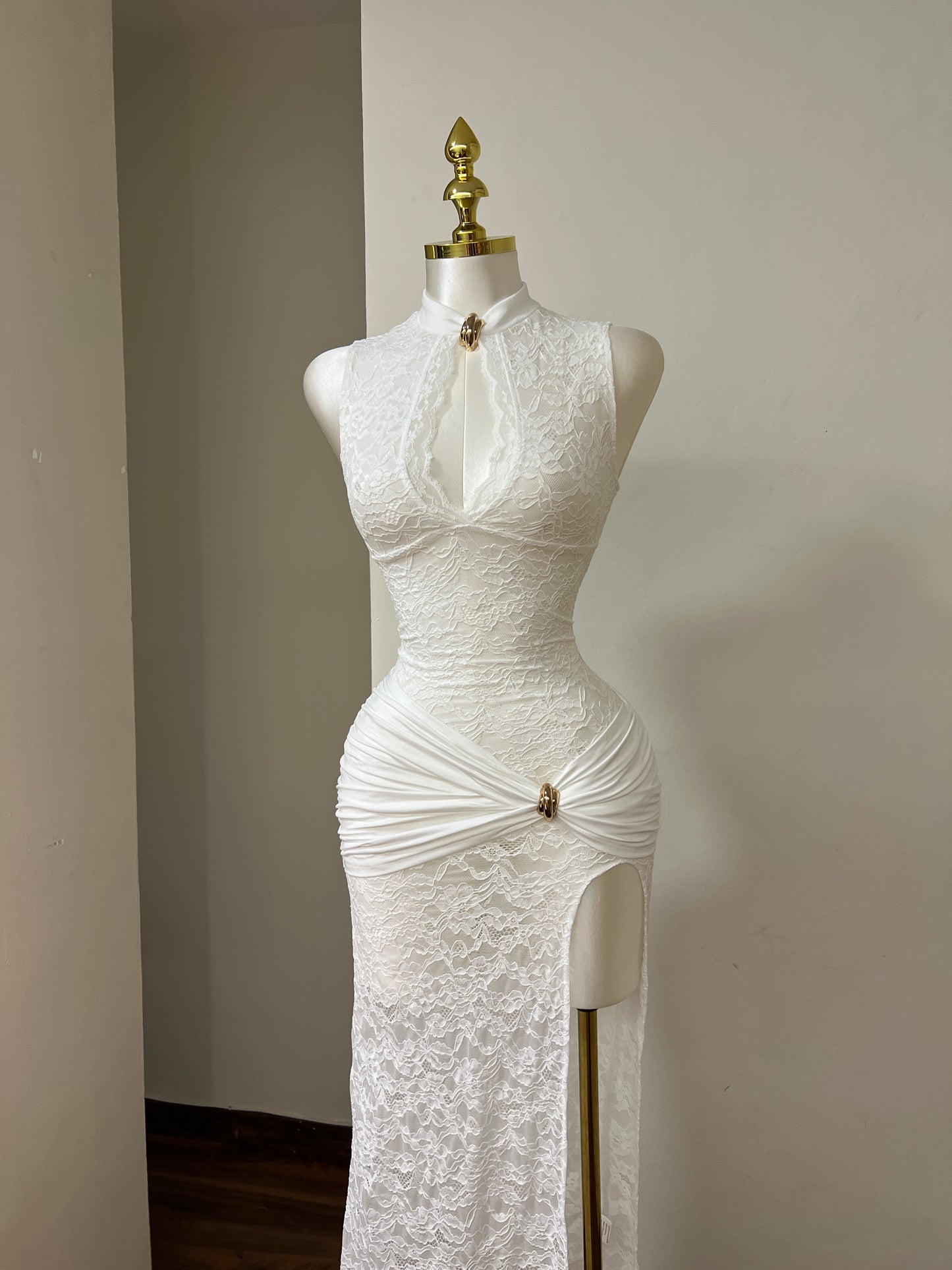 Swan Lace Maxi Dress