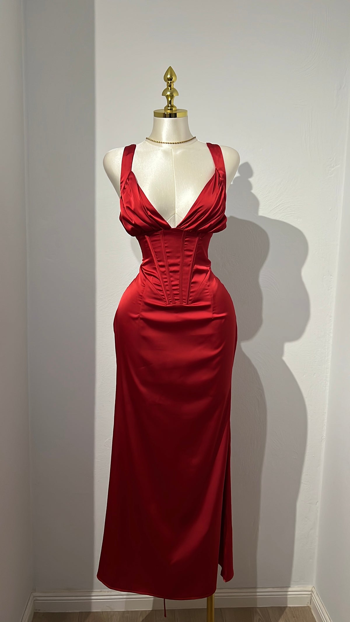 A Red Maxi Dress
