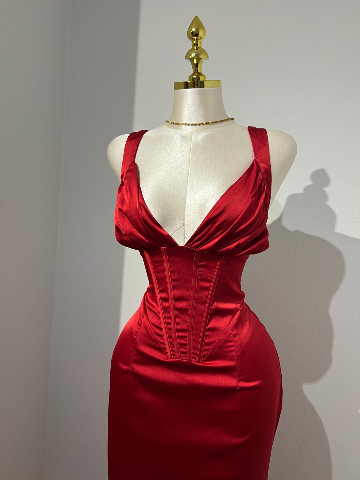 A Red Maxi Dress