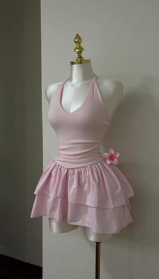 Blush Swan Mini Dress
