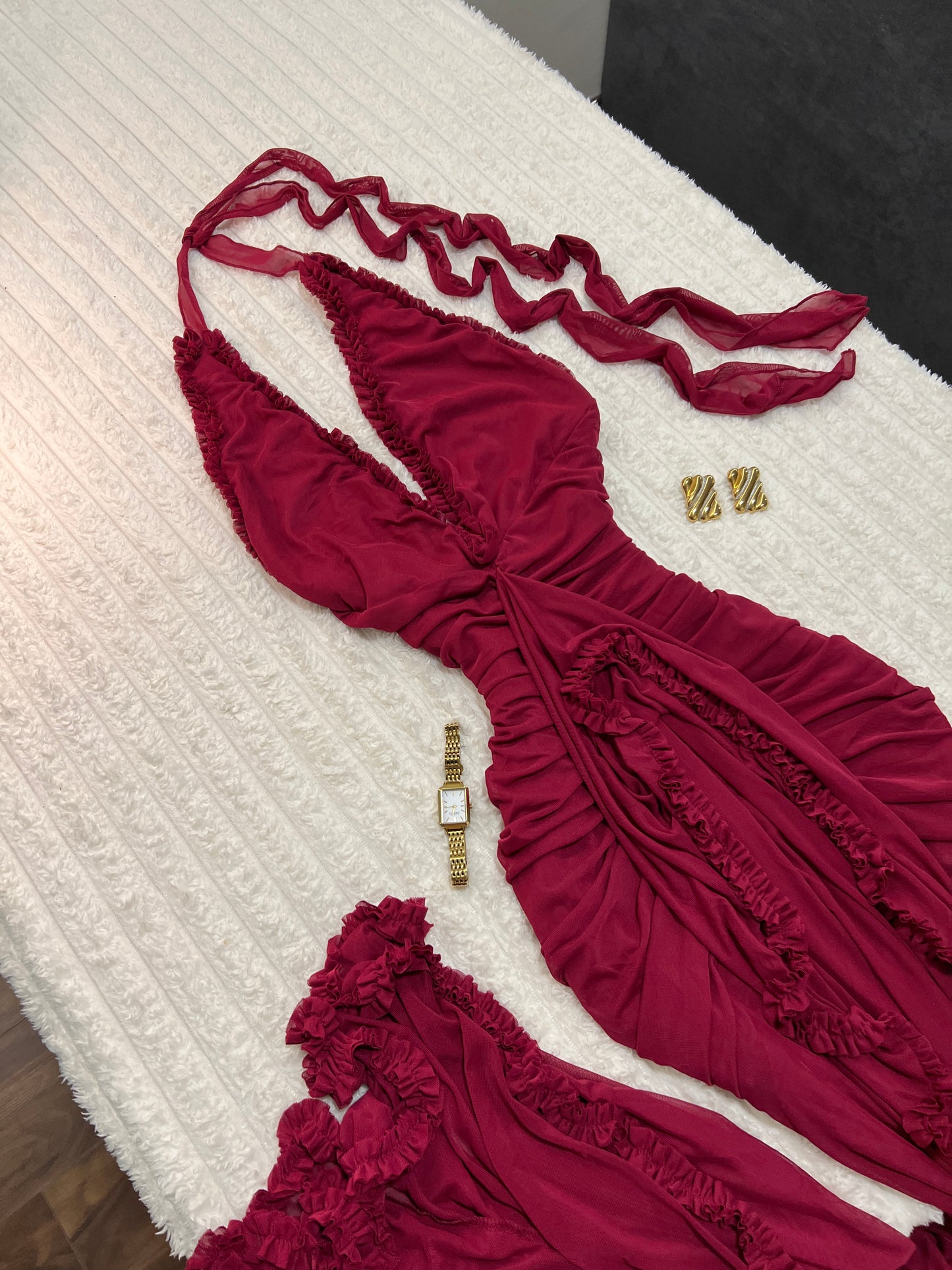 A Wine Red Maxi