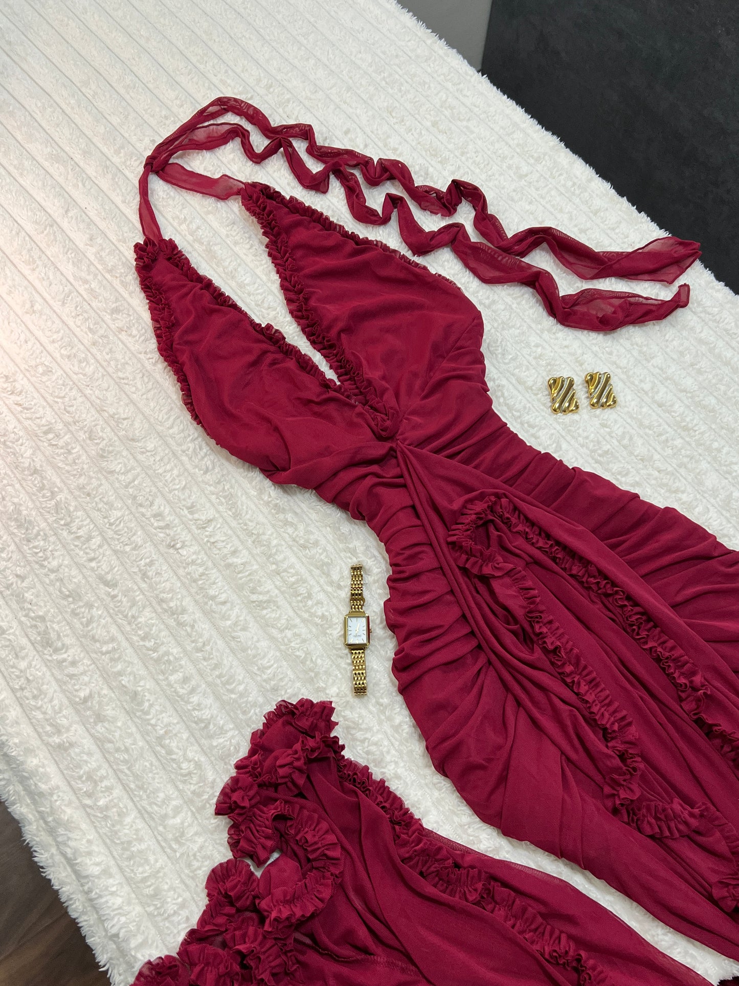 A Wine Red Maxi