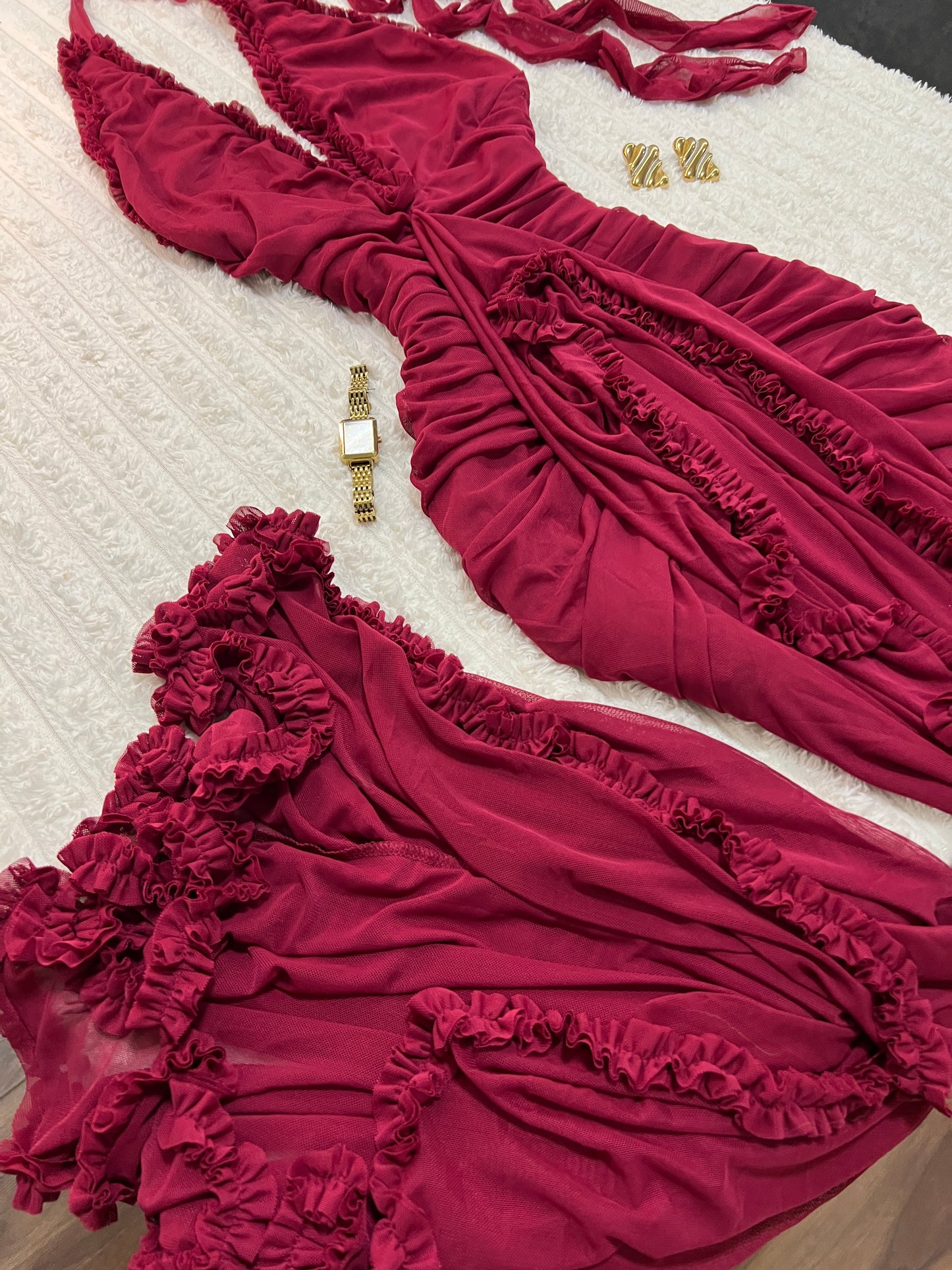 A Wine Red Maxi