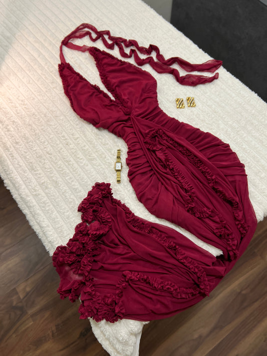 A Wine Red Maxi