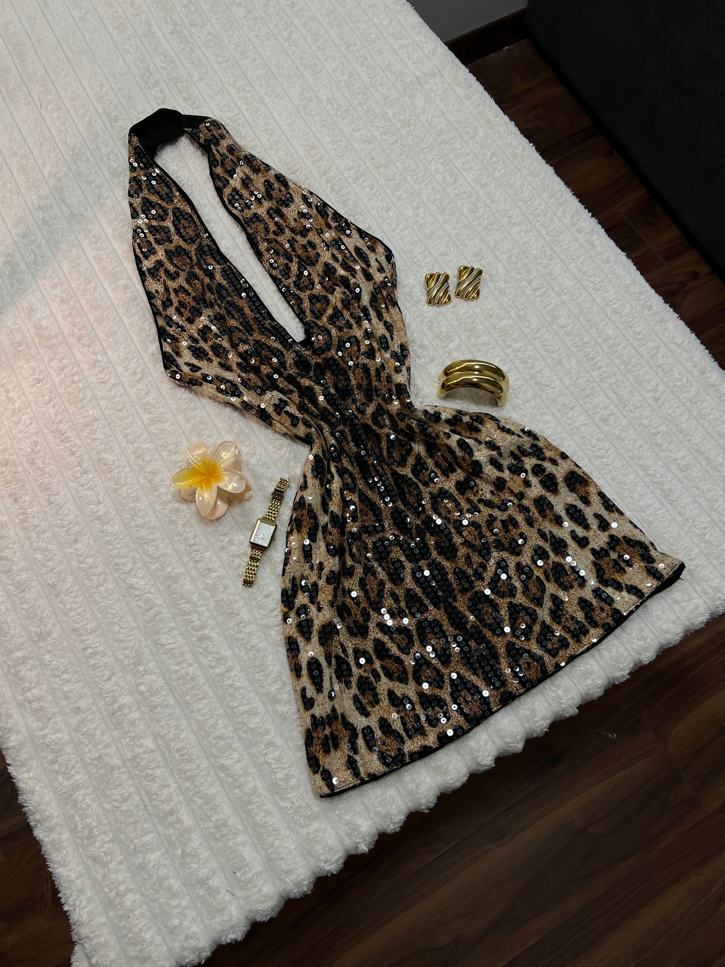 Leopard Glam Mini Dress