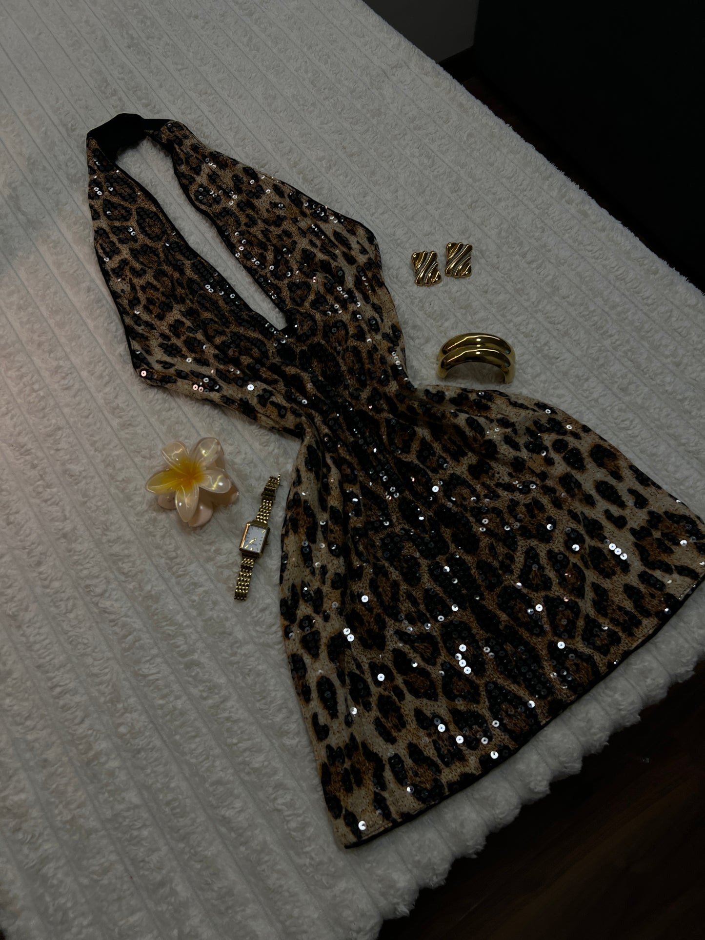 Leopard Glam Mini Dress