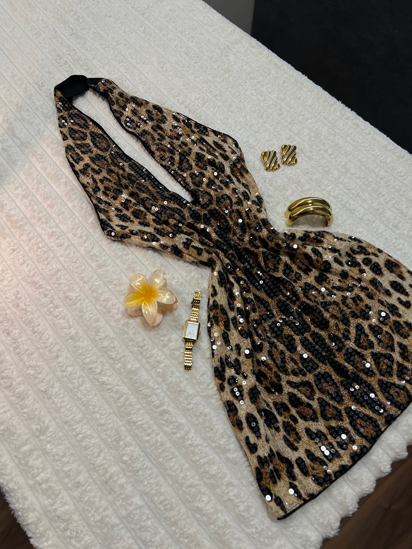 Leopard Glam Mini Dress