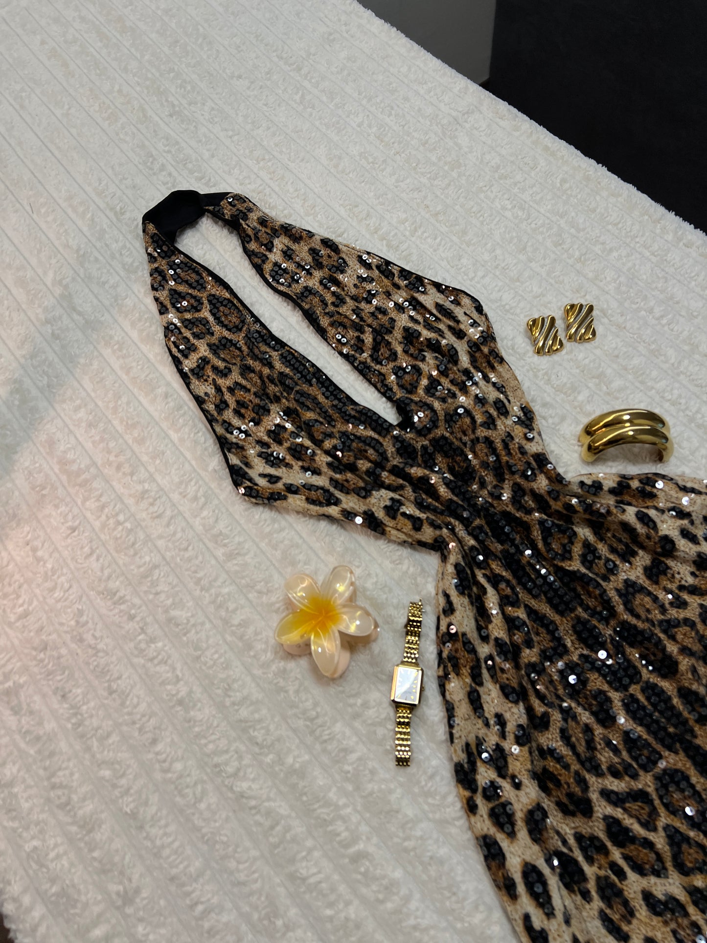 Leopard Glam Mini Dress