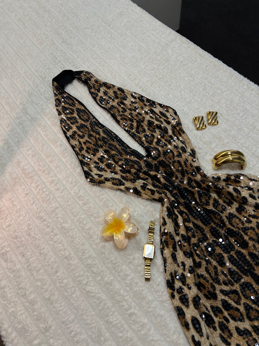 Leopard Glam Mini Dress
