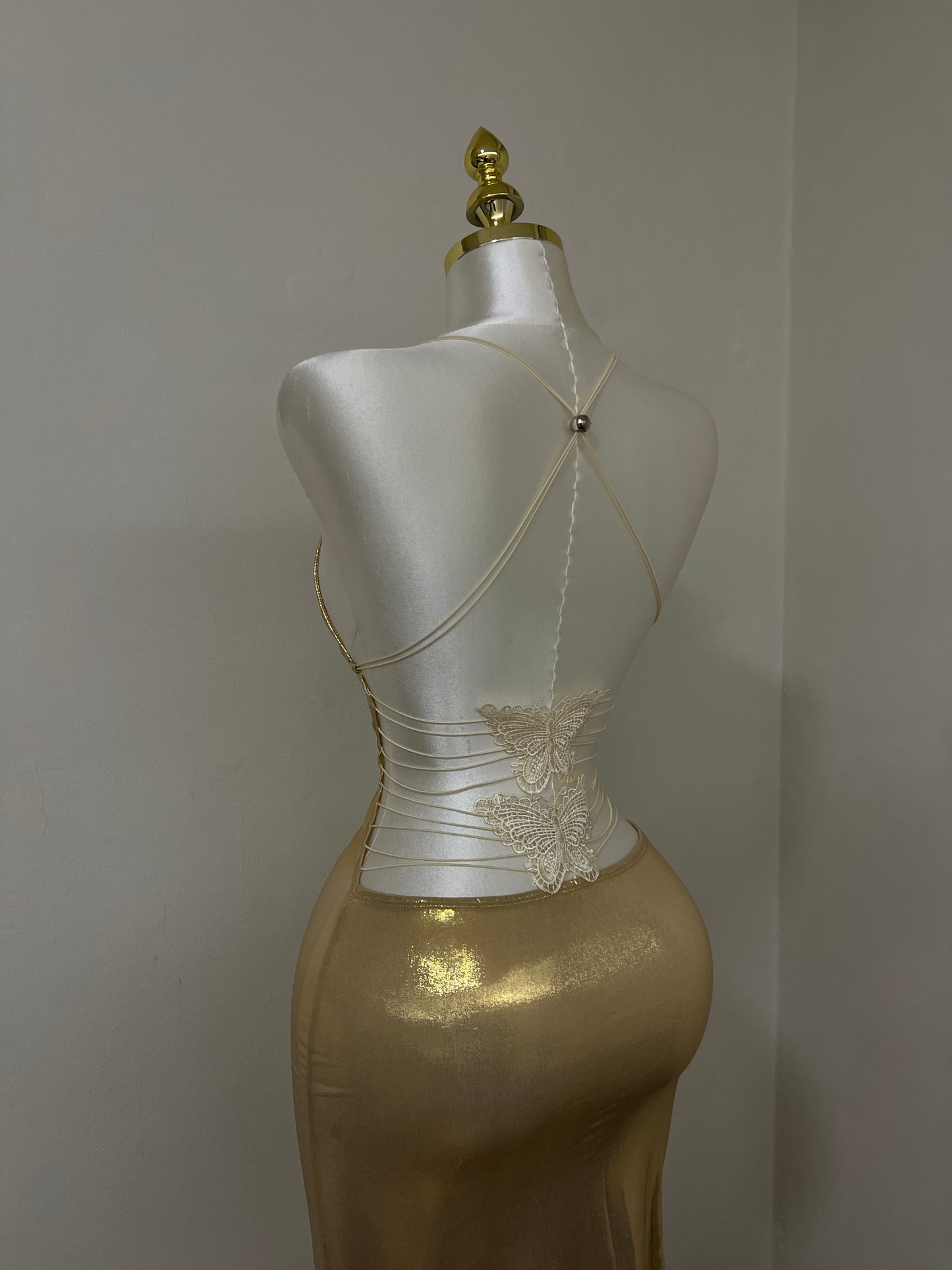 Golden Butterfly Maxi Dress