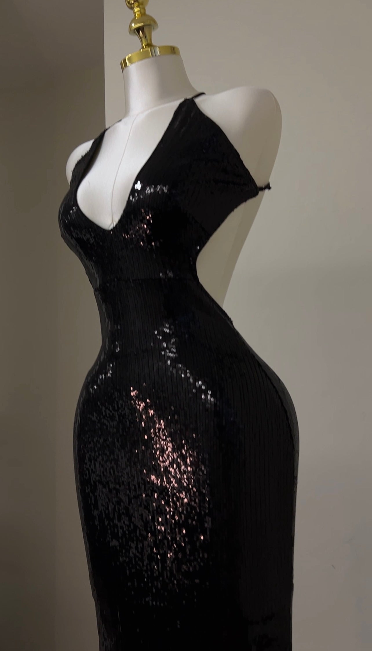 Glamour Night Black Maxi Dress