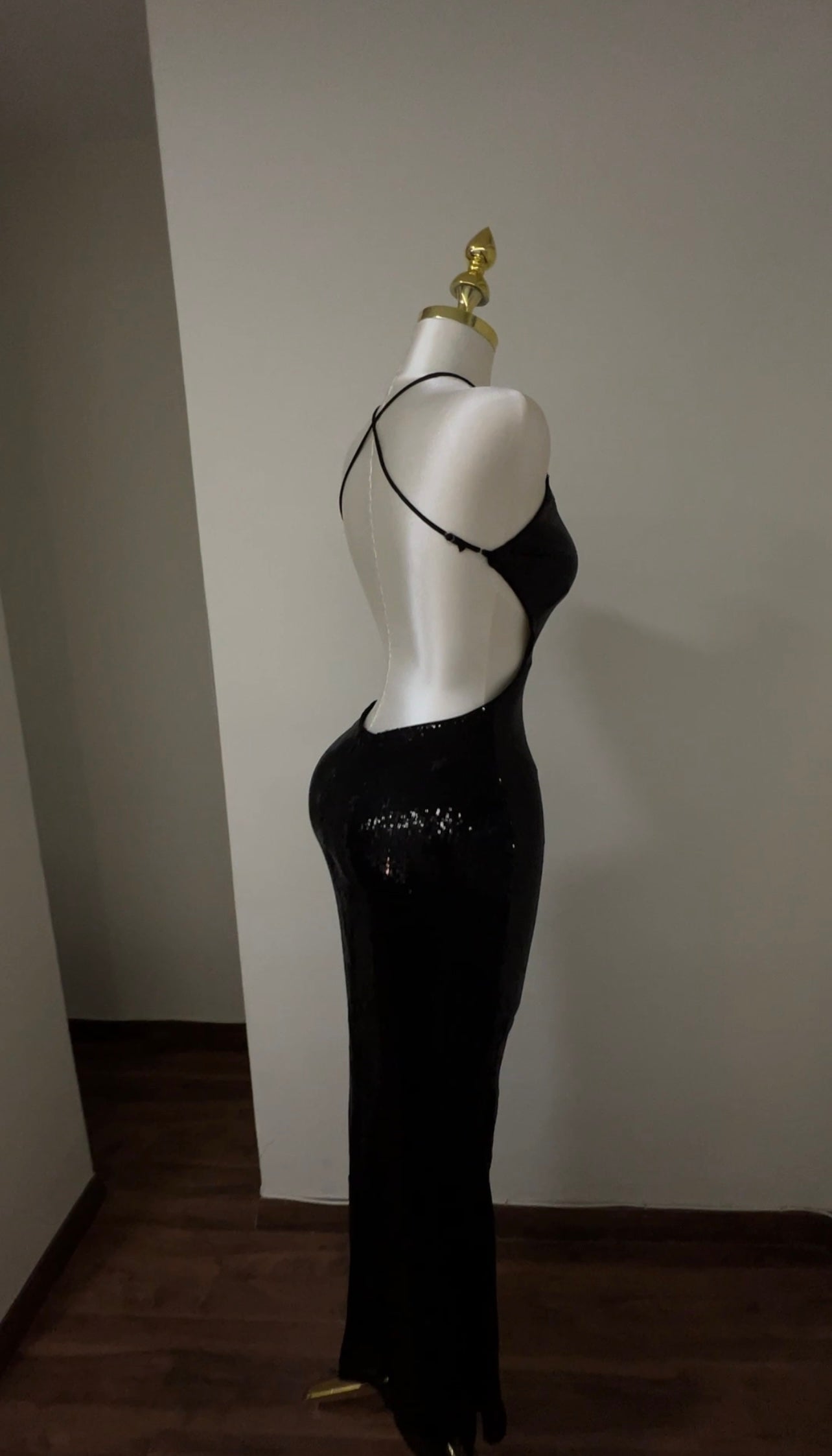 Glamour Night Black Maxi Dress