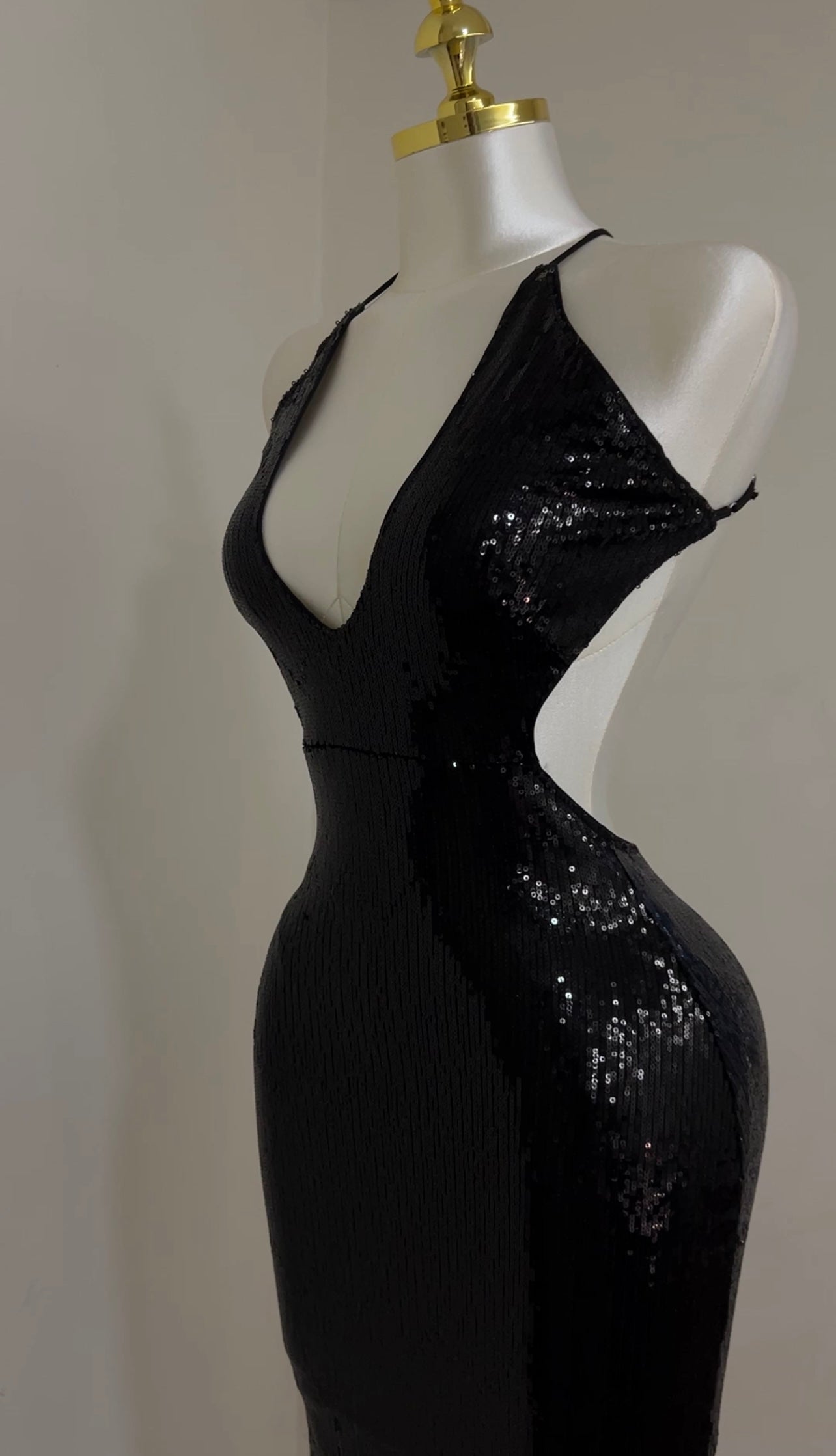 Glamour Night Black Maxi Dress