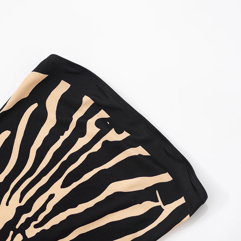 Zebra Print Ultra Short Dress