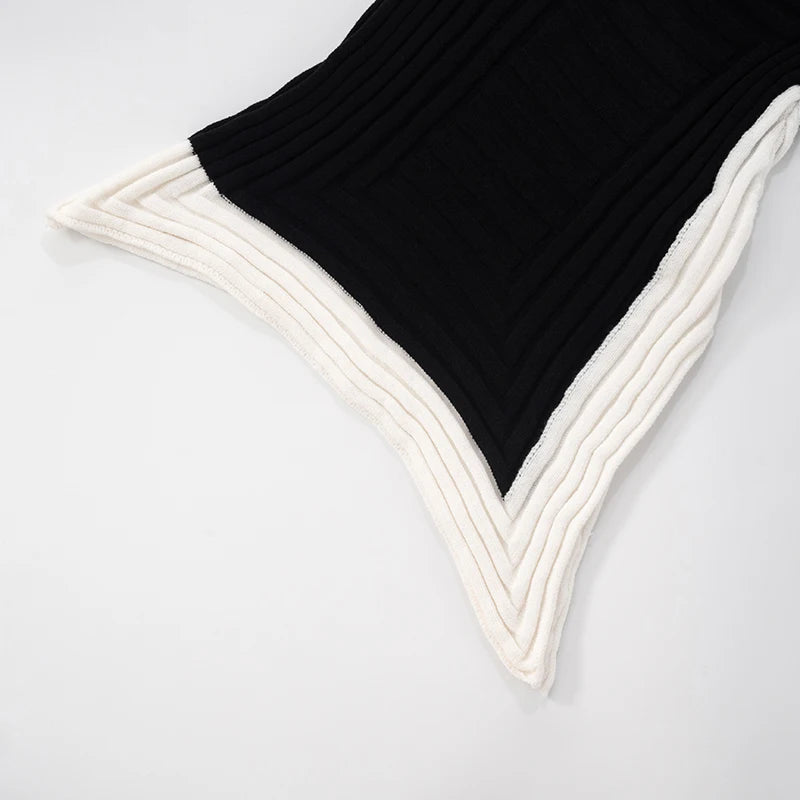 Backless Split Sweater Dress