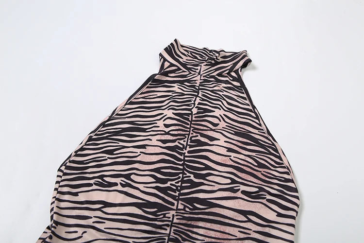 Starlight Stripes Backless Maxi Dress