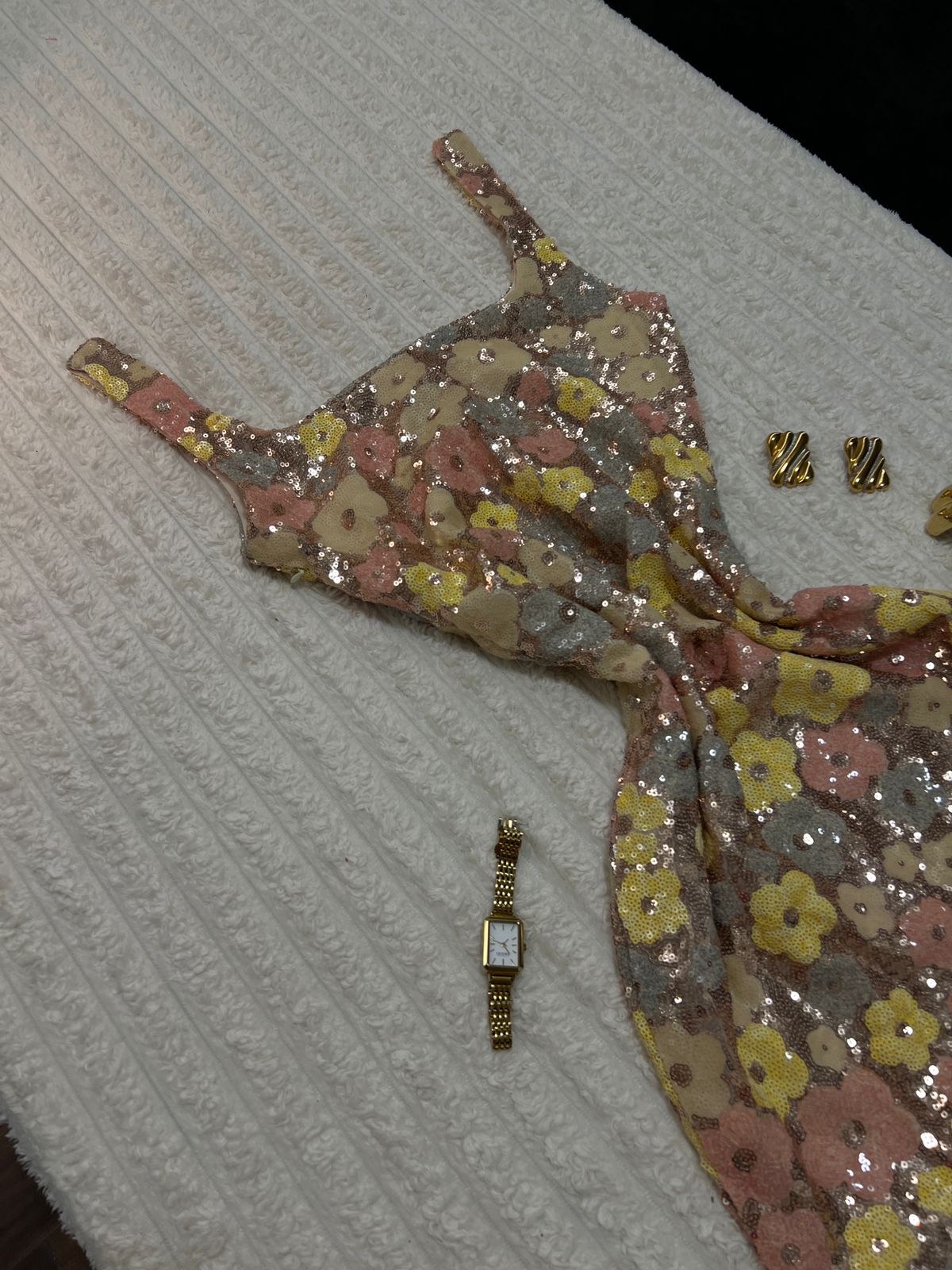Blossom Glow Sequin Mini Dress