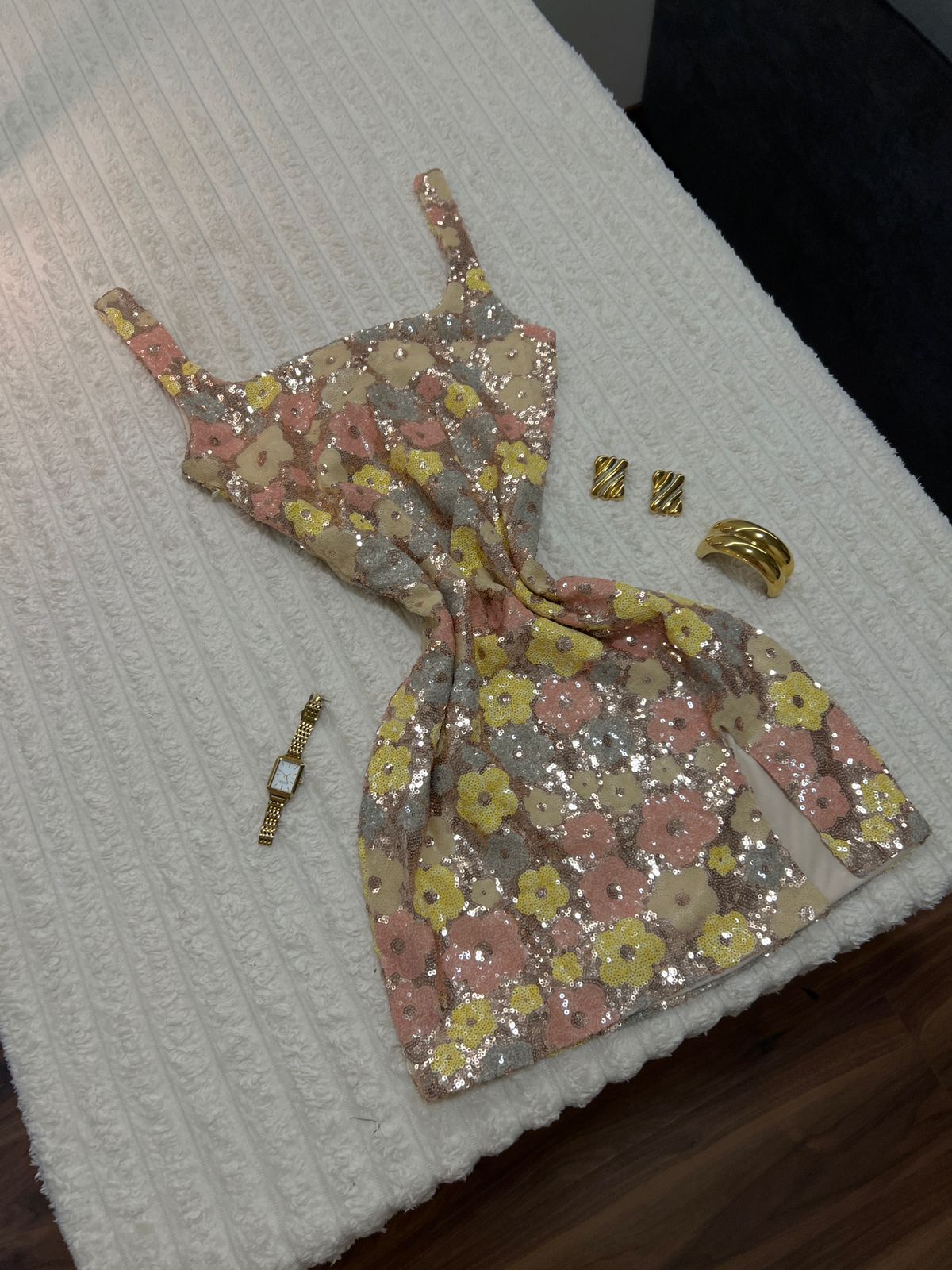 Blossom Glow Sequin Mini Dress