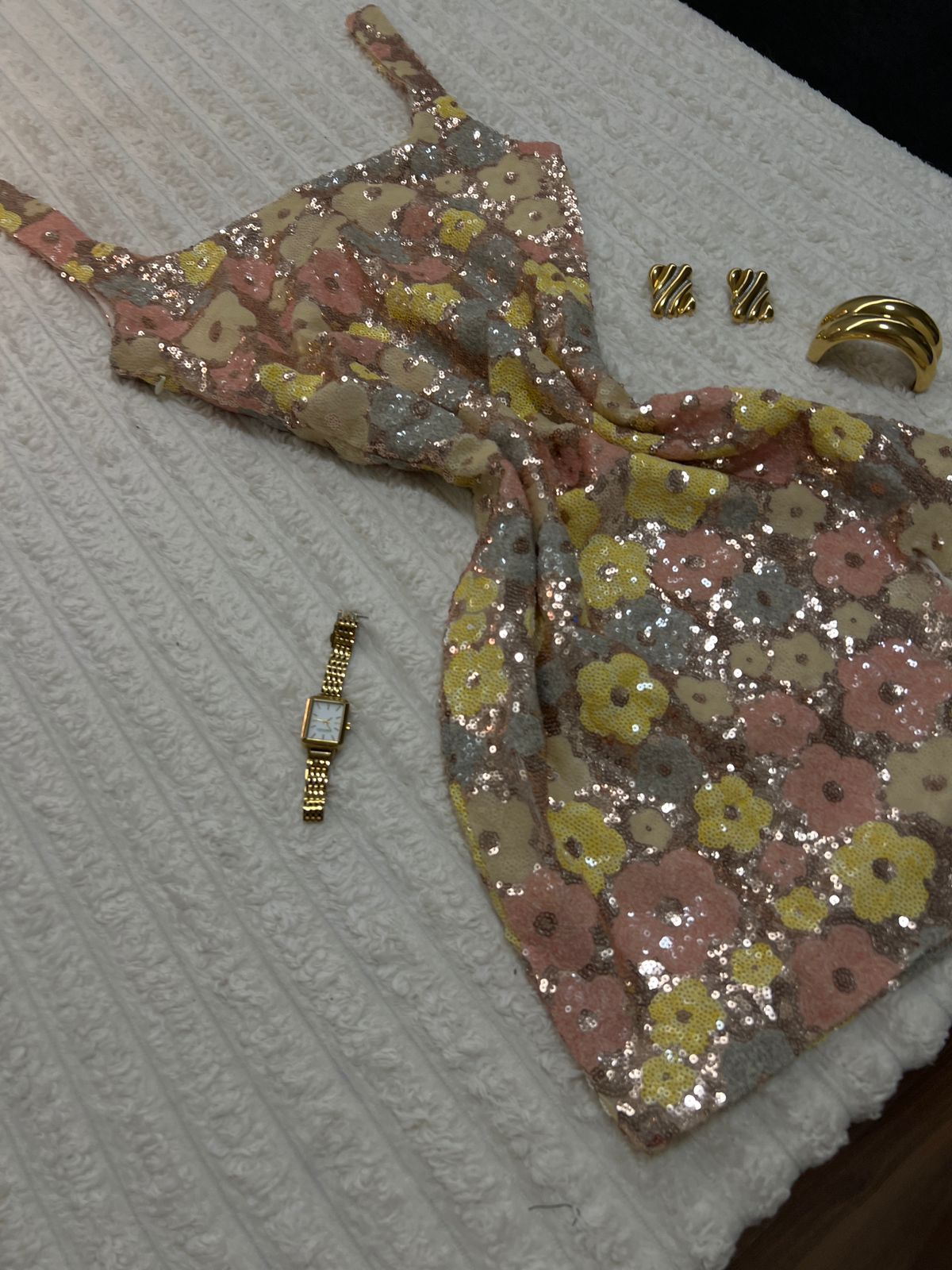Blossom Glow Sequin Mini Dress