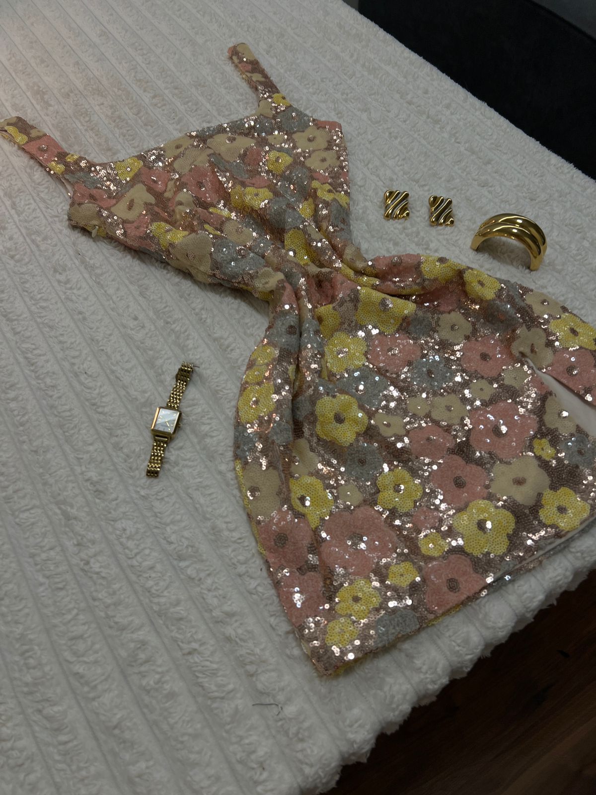 Blossom Glow Sequin Mini Dress