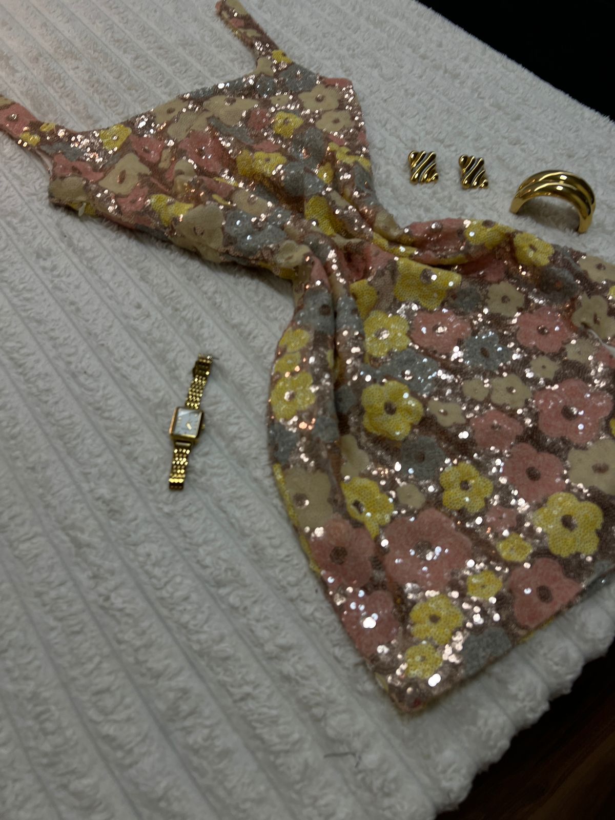 Blossom Glow Sequin Mini Dress