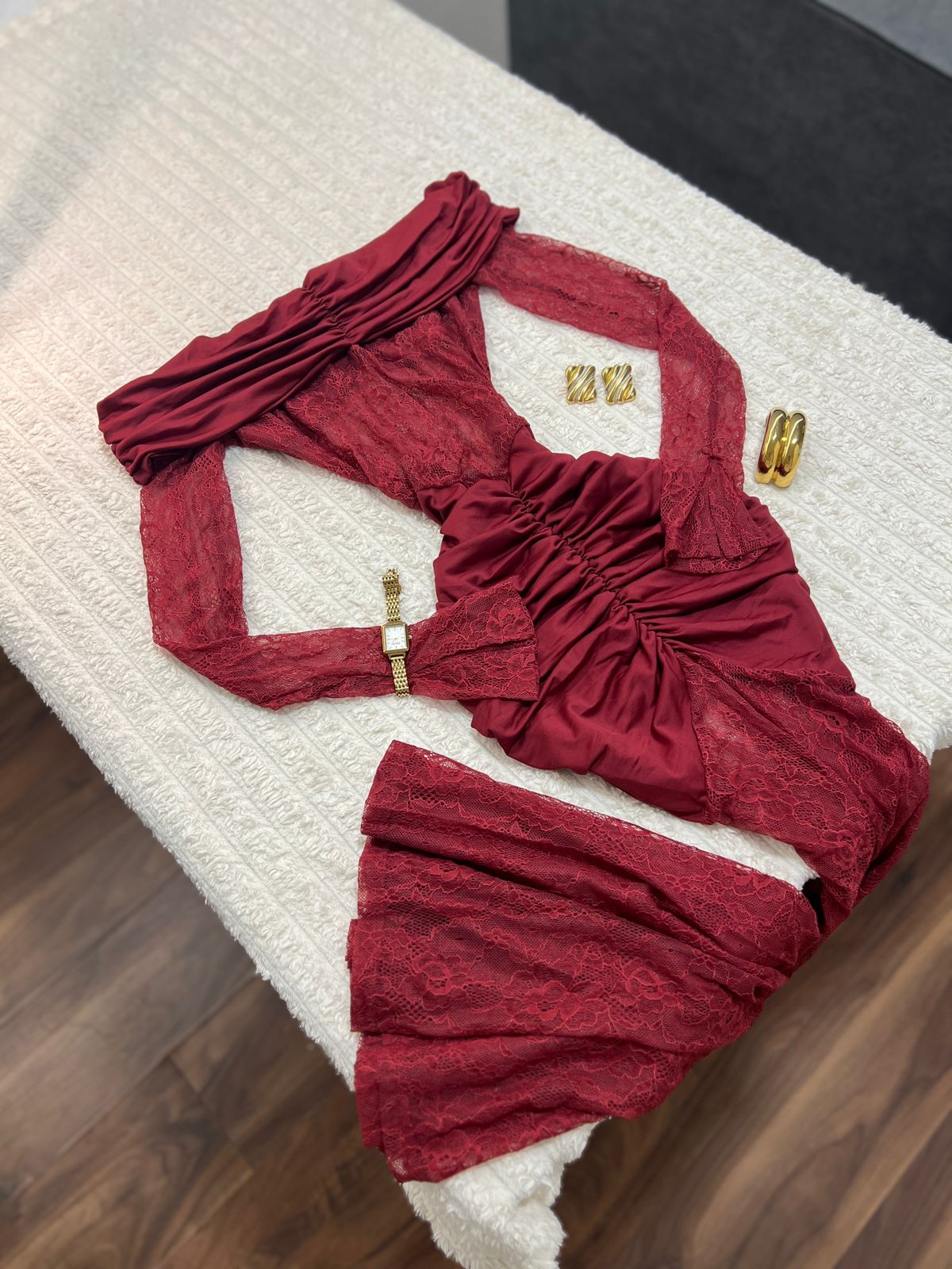 Velvet Wine Elegance Dress