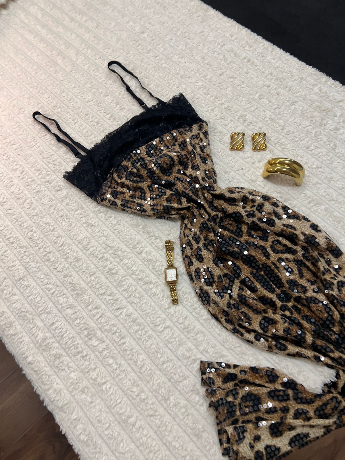 Midnight Safari Sequin Slip Dress