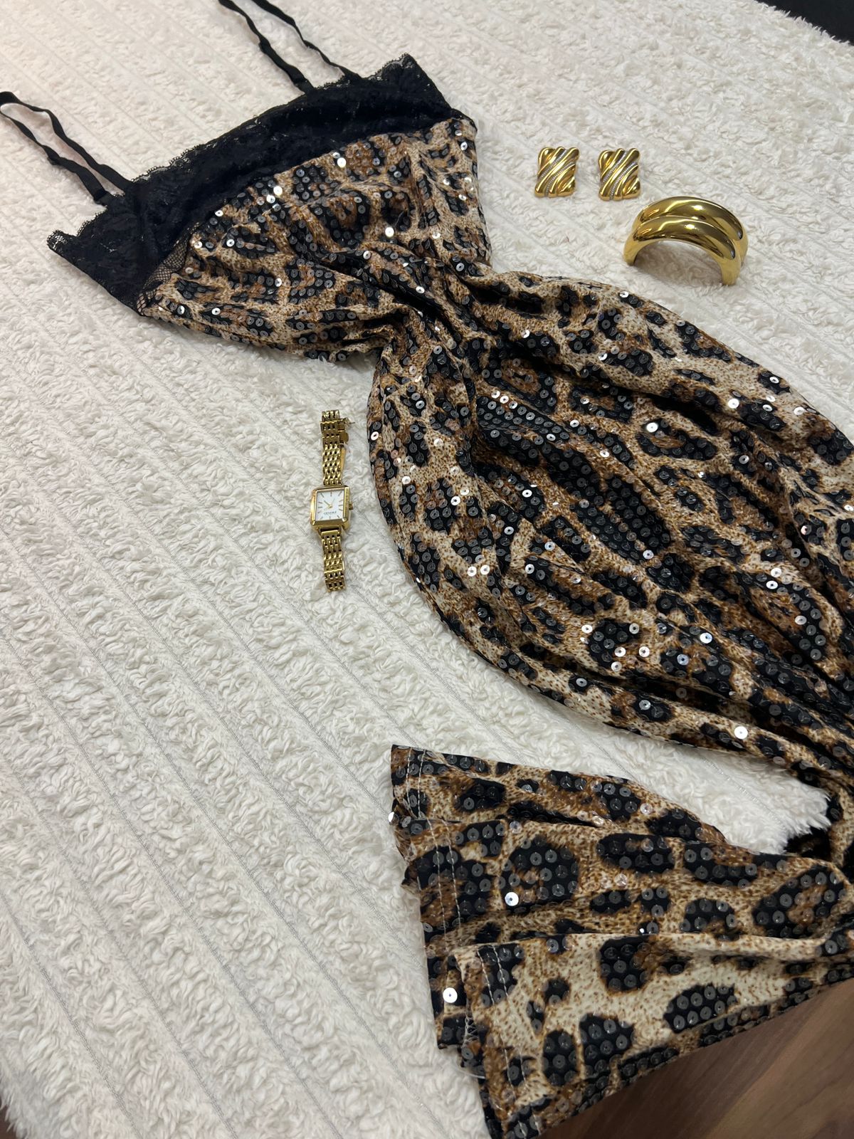 Midnight Safari Sequin Slip Dress